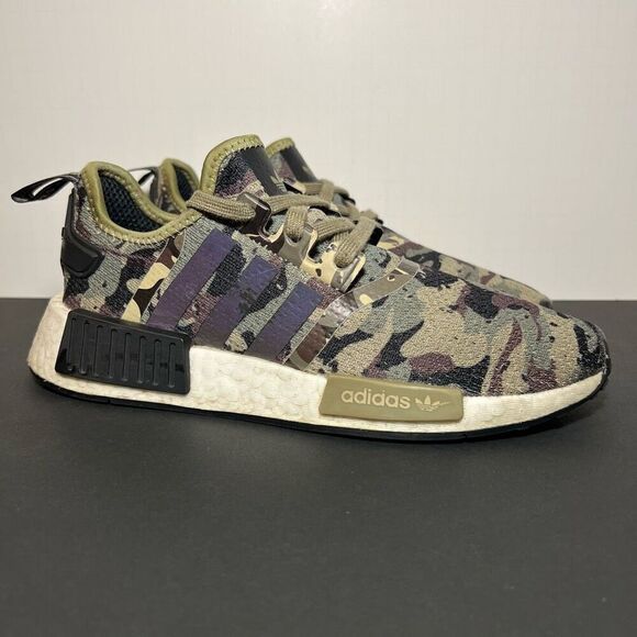 Unisex ADIDAS NMD R1 Cargo Camo Athletic Shoes / Size 6.5 Mens - 7.5 Womens - Picture 1 of 9